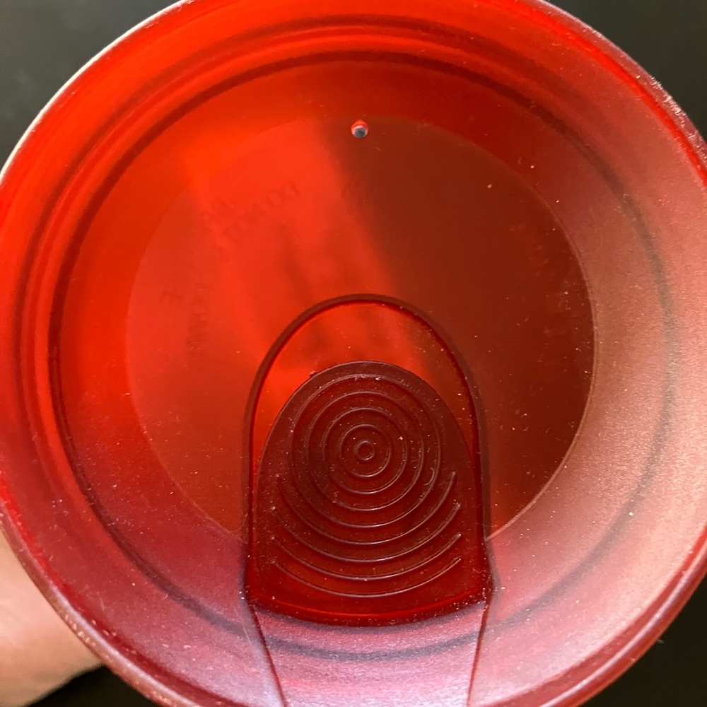 Wine Tumbler  - Double Wall Acrylic Tumbler with Red Lid, 10 oz -NEW - Picture 2 of 4